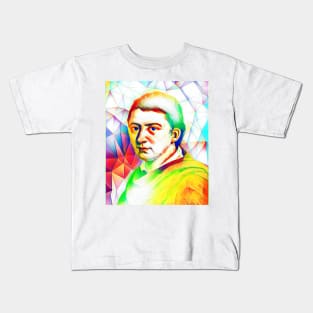 Friedrich Schlegel Colourful Portrait | Friedrich Schlegel Artwork 11 Kids T-Shirt